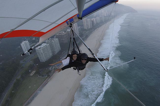 Quanto tempo dura um voo de Asa delta no Rio de Janeiro?